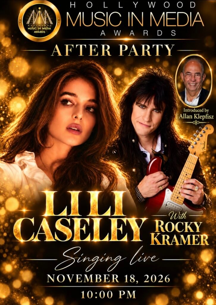 Rocky Kramer to Accompany Lili Caseley at Hollywood Music in Media Awards After-Party November 18th Rocky Kramer to Accompany Lili Caseley at Hollywood Music in Media Awards After-Party November 18th